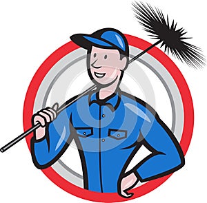 Chimney Sweeper Cleaner Worker Retro