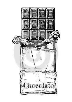 Illustration of chocolate bar