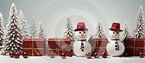 Illustration of Christmas background, AI Generated