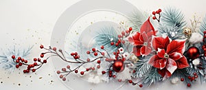 Illustration of Christmas background, AI Generated