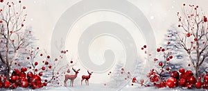 Illustration of Christmas background, AI Generated