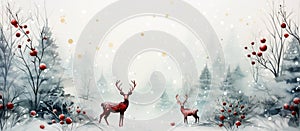 Illustration of Christmas background, AI Generated