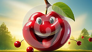 a illustration of Chuckle the Cheeky Cherry