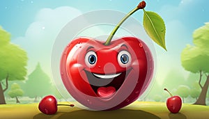 a illustration of Chuckle the Cheeky Cherry
