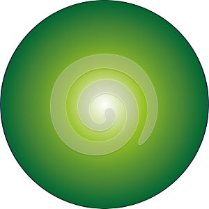 Illustration of a circle in green.