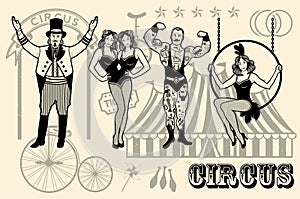 Illustration of circus star.