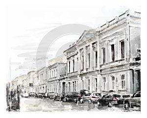 Illustration of city scape