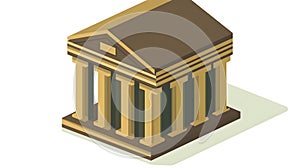 Illustration of a classic temple structure.