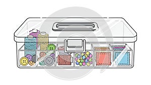 Sewing Kit Illustration