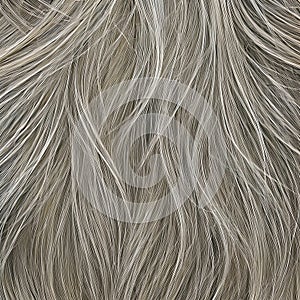 Illustration close-up of blond curly hair. Back view hairstyle with long wavy hair. The image was created using generative AI