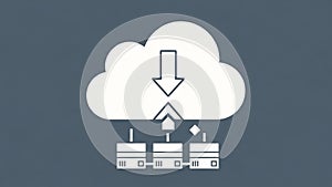 Cloud computing data transfer to servers network infrastructure