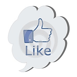 Facebook like thumb up sign