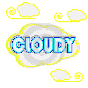 illustration cloudy design concept web