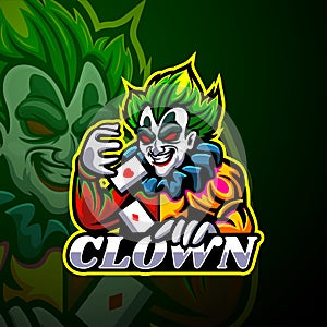 Clown esport logo mascot design