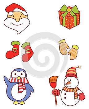 Illustration collection of set vector christmas