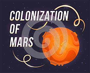 Poster of colonization of Mars