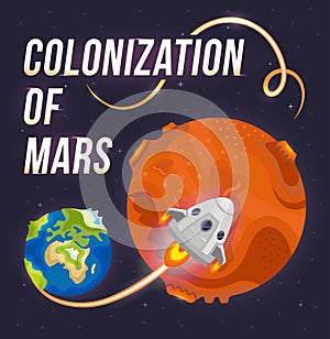 Poster of colonization of Mars