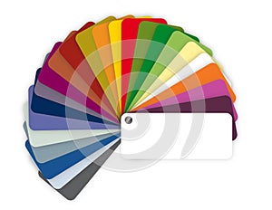 Illustration of a color guide with shades