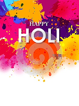 illustration of Colorful background for festival of colors Holi celebrated in India photo