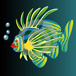 Illustration. Colorful Fish.