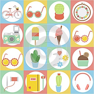 Illustration of colorful hobbies icon