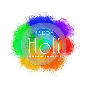 Illustration of colorful splash happy holi background