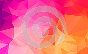 Illustration Colorful swirl rainbow polygon background or frame triangle pattern in multi rainbow spectrum color