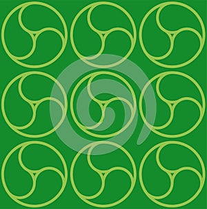Green Commashaped seamless Japanese pattern