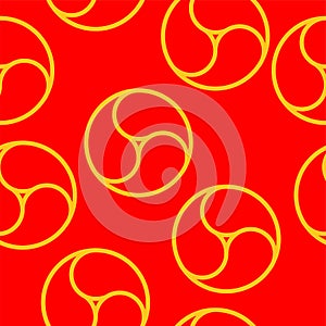 Red Commashaped seamless Japanese pattern