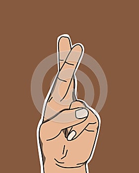 illustration of compactness symbolized by the index finger and middle finger