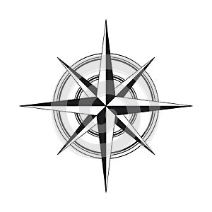 Compass icon isolated on white background