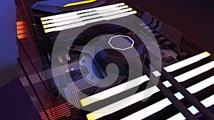 An illustration of the components of a basic computer.computer technology in the workplace