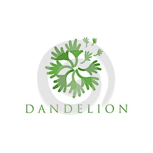 Illustration of concept logo of dandelion.