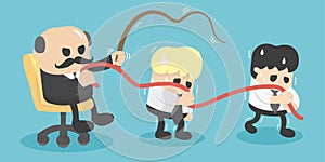 Illustration concept tyrannize and oppress