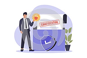 Illustration of Confidential document