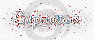 Congratulations banner , isolated on transparent background