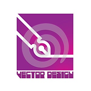 illustration consisting of a design studio logo template