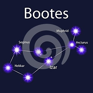 constellation Bootes with stars Muphrid, Seginus, photo