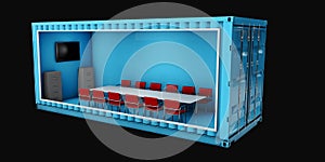 Illustration of Container Office. Reuse for building .