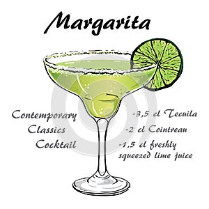 Margarita cocktail vector2 photo