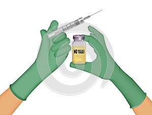 Illustration of contrary to the vaccine