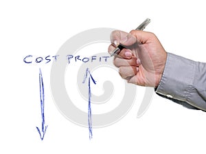 Illustration for correlation between Cost and Profit