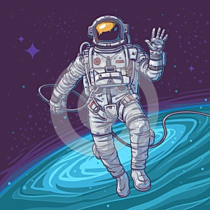 Illustration cosmonaut. space