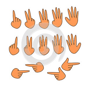 illustration of counting hands with fingers