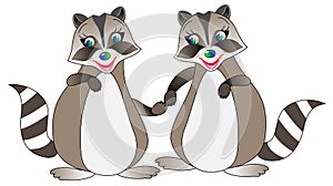 Illustration of couple of raccoons.