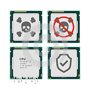 Illustration of CPU critical exploit vulnerabilities