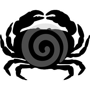 Illustration of a crab. Marine arthropod animal. A relative of cancer, lobster, shrimp