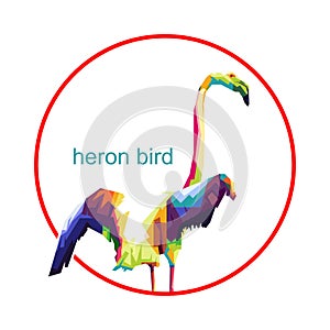 illustration of a crane wpap popart