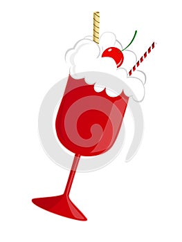 Illustration cream dessert