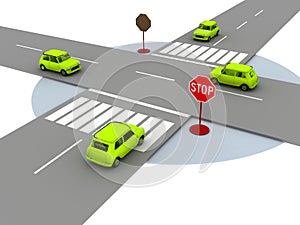 Illustration of crossroads